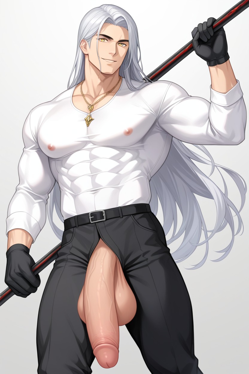 Slight Smile, Diphallism, Fit AI Gay Porn