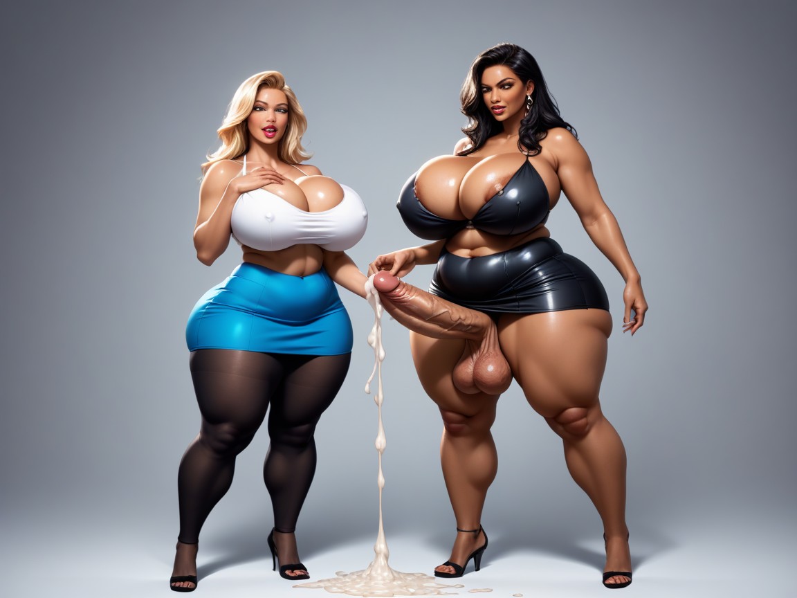 All Futa Are Dark Skinned, Bbw, Wide Eyes AI Porn
