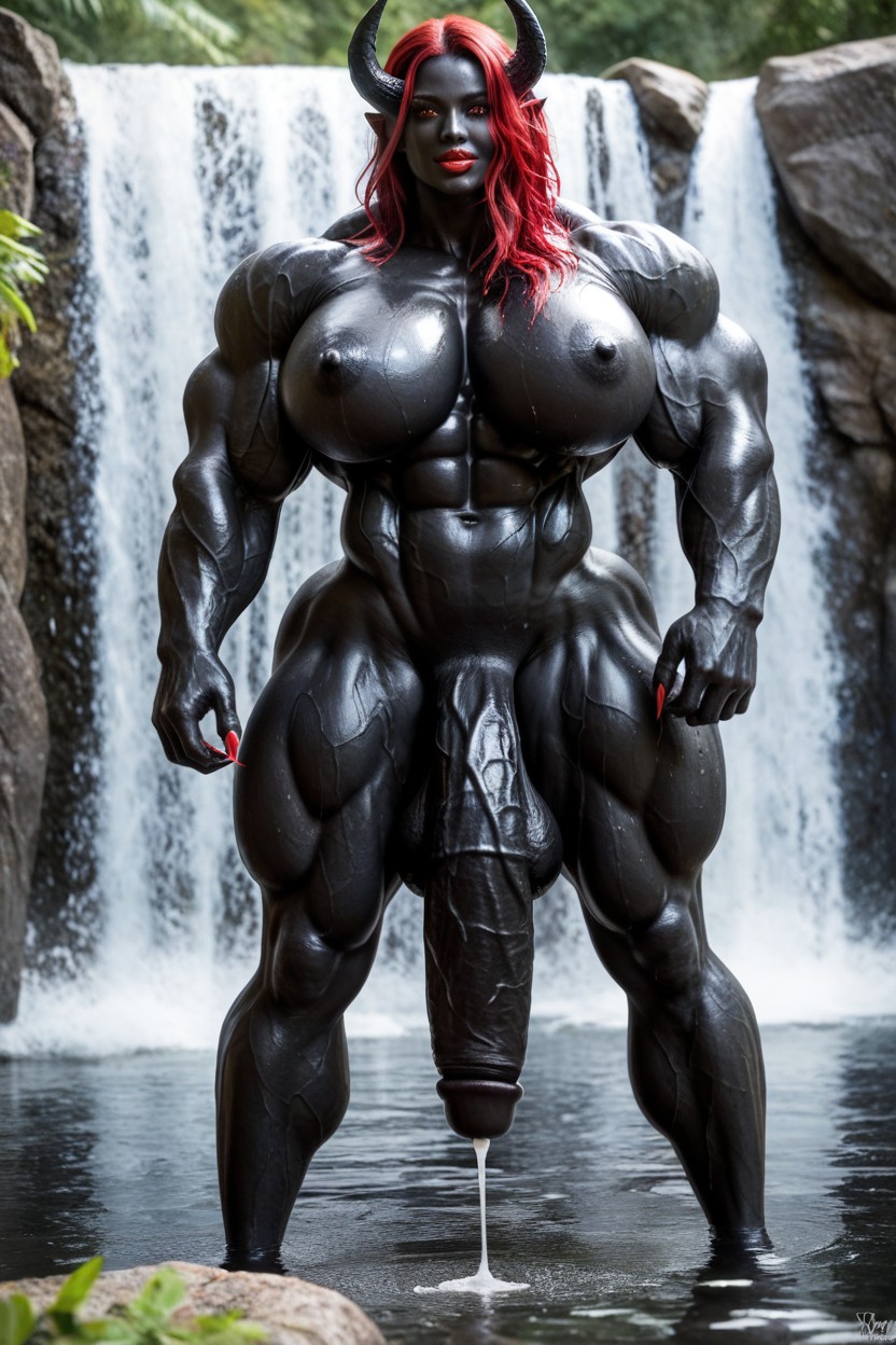 Gigantic Flaccid Black Cock, 18+, Gigantic Shoulders Shemale AI Porn