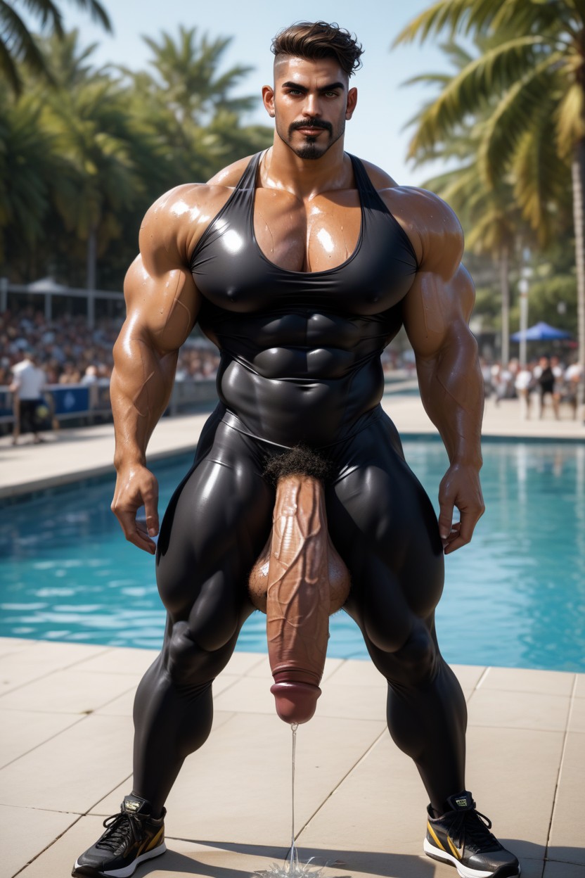 Juicy Thighs, Buzzcut, Male AI Gay Porn