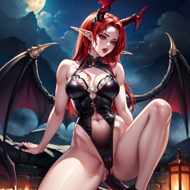 Abs, Red Hair, Goth AI Porn