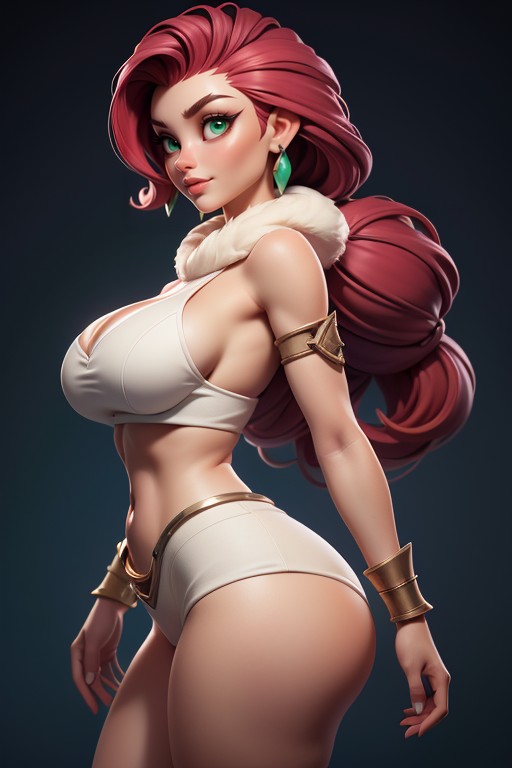 Arm Bands, Topless, Red Hair Hentai AI Porn