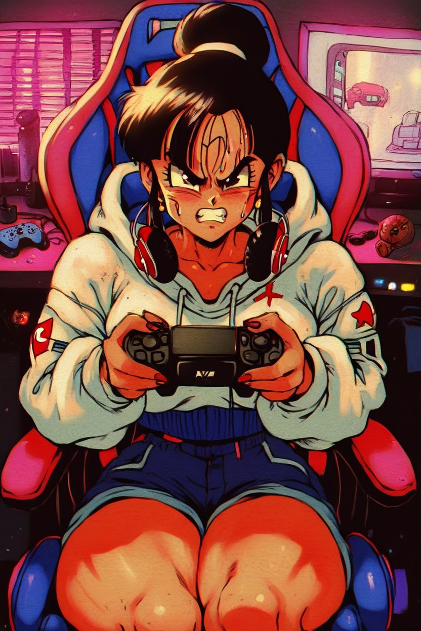 Highly Realistic, Neon Gaming Room, Twitch Streamer AI Porn