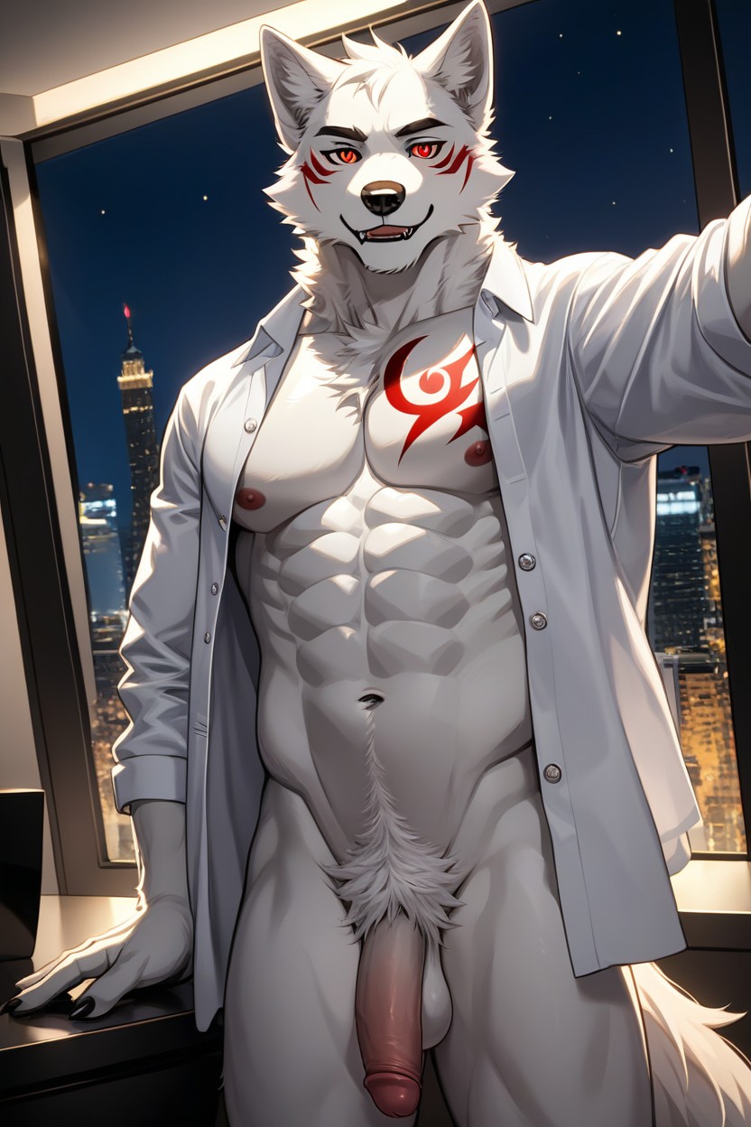 Night, Grinning, Tattoo Furry AI Porn