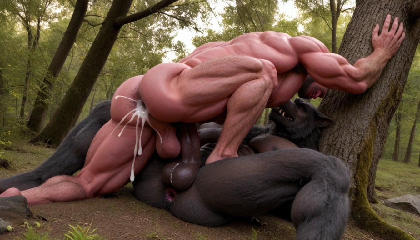 Muscle Structure, Body Slightly Twisted To The Right, Hyper Stretched Anus AI Gay Porn