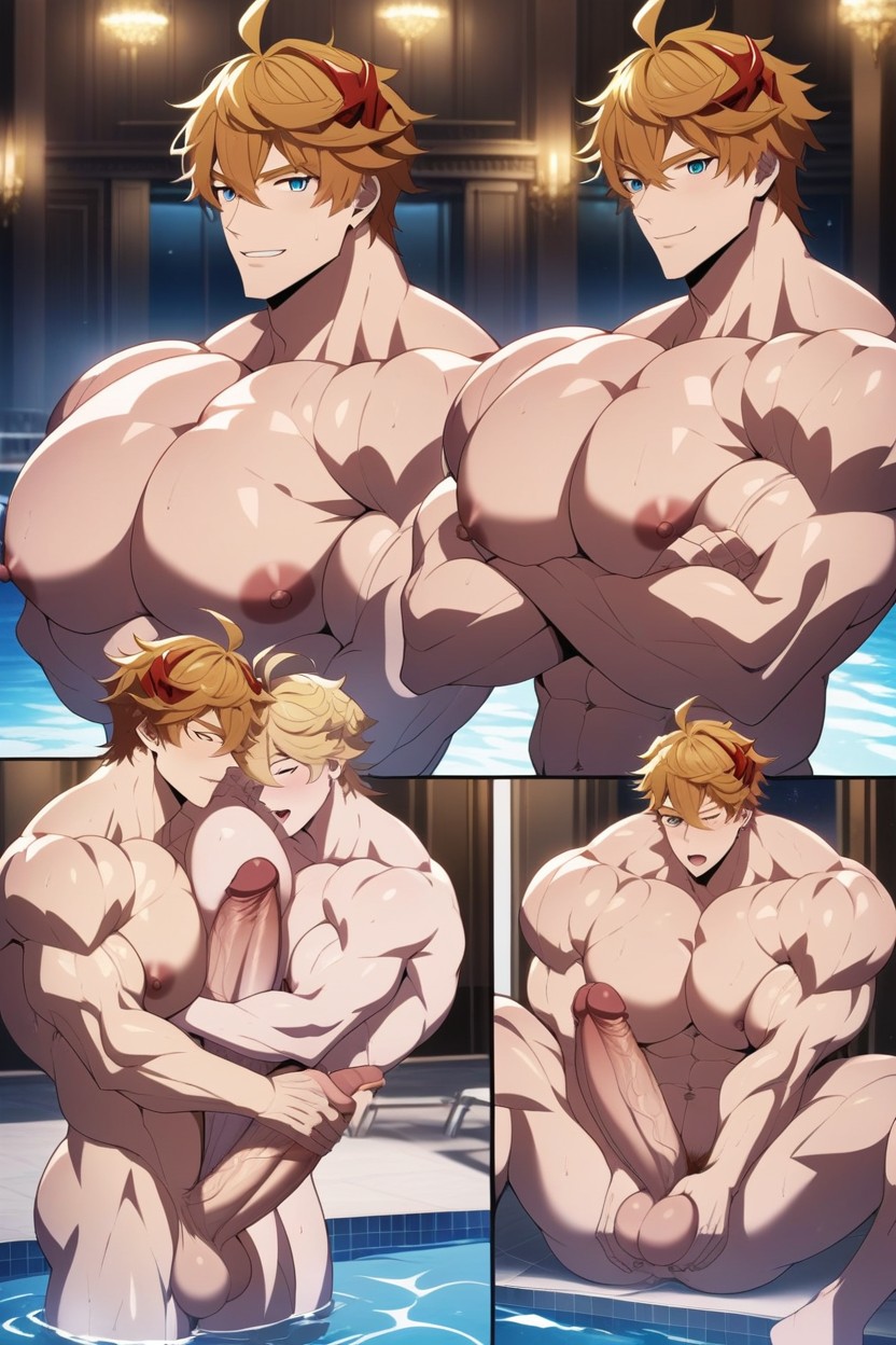 Massive Nipples, Extreme Hyper Cock, 2 People AI Gay Porn