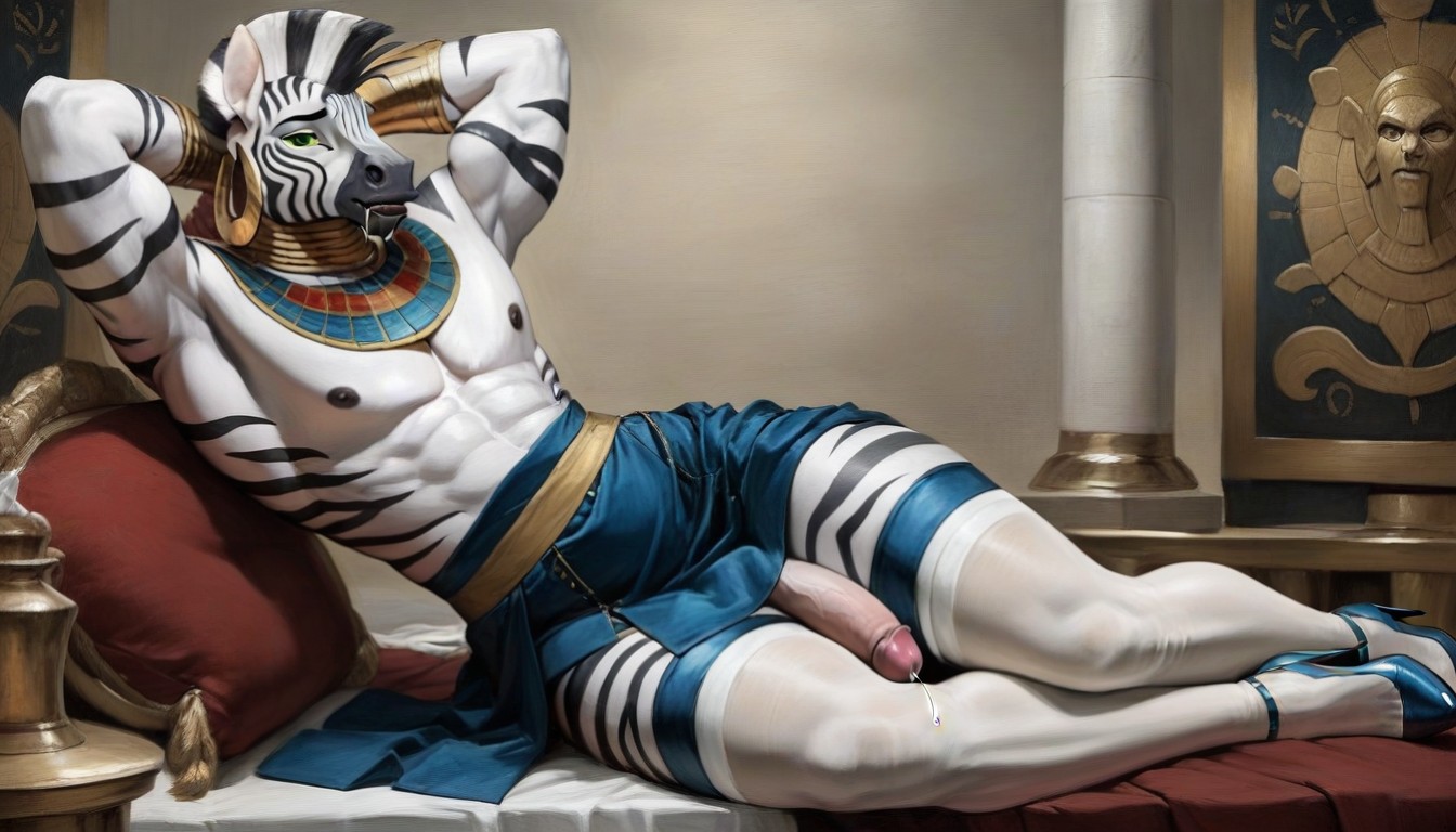 Flaccid Penis, Large Ass, Side View Furry AI Porn