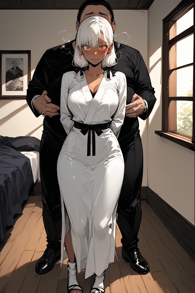Tan Stomach, Bedroom, Breathing In Hentai AI Porn