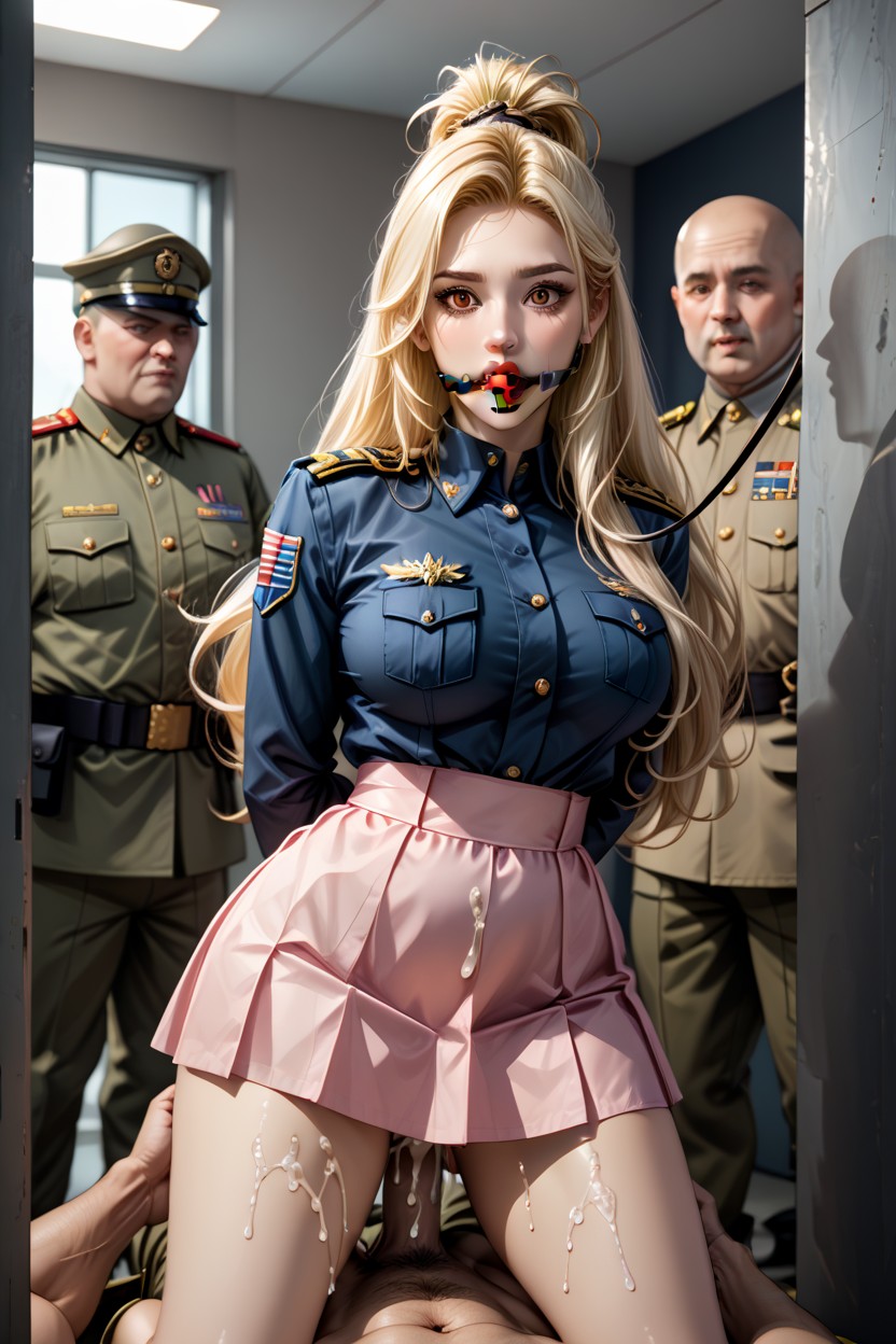 Ugly Bald Fat Military Officers, Extra Lean Body, Soft Cheekbone AI Porn