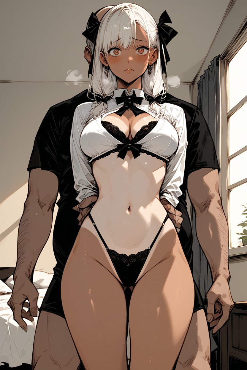 Standing In Bedroom, Window, Spreading Legs Hentai AI Porn