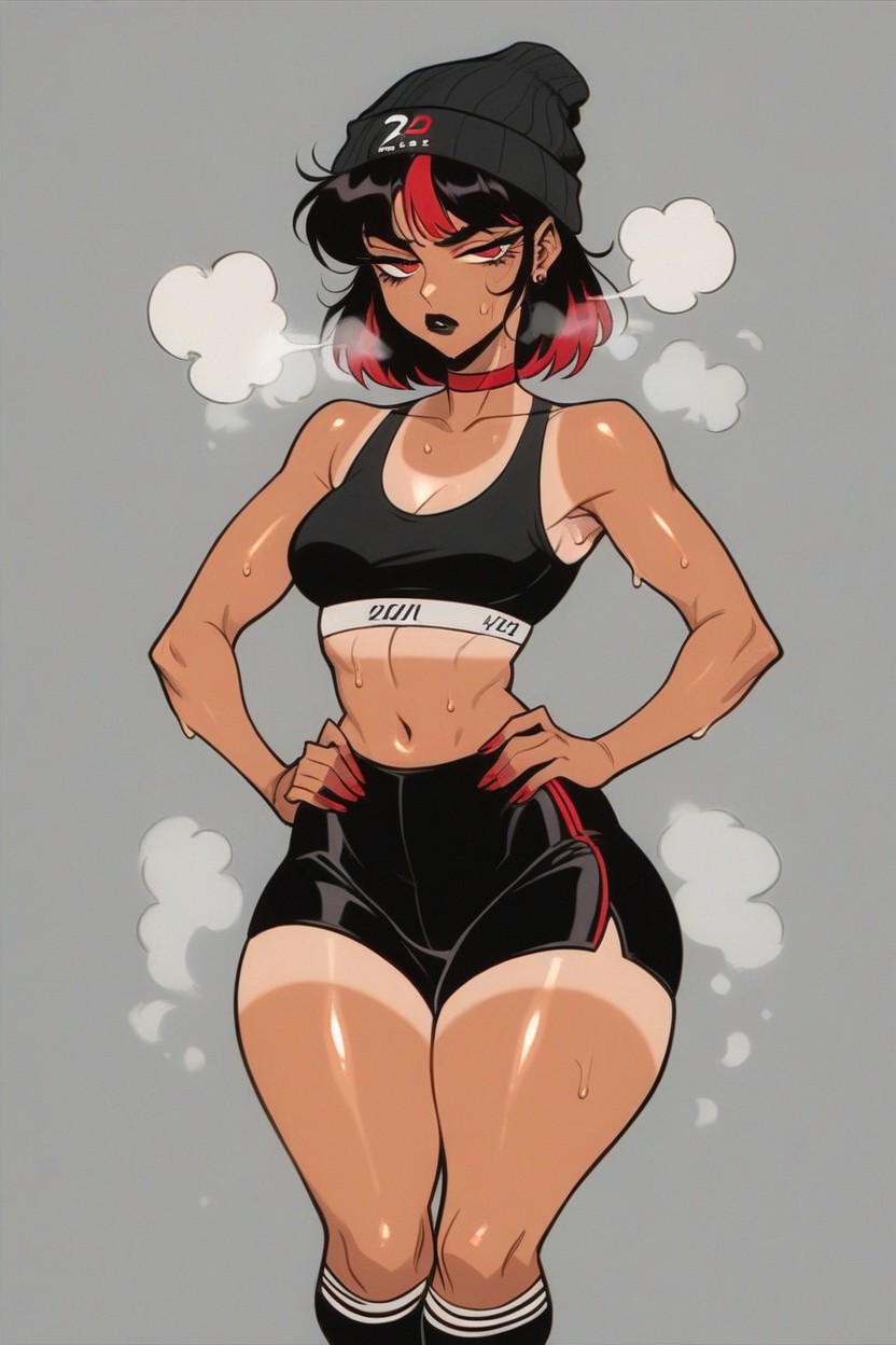 Sleepy Eyes, Black Socks, Thick Thighs Hentai AI Porn