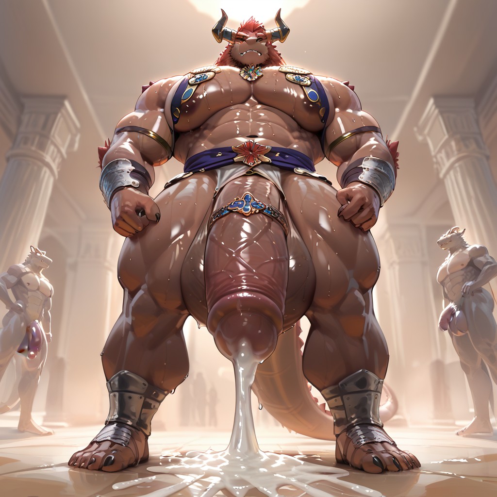Cock Bigger Than Leg, Gigantic Bulge, Gigantic Furry AI Porn