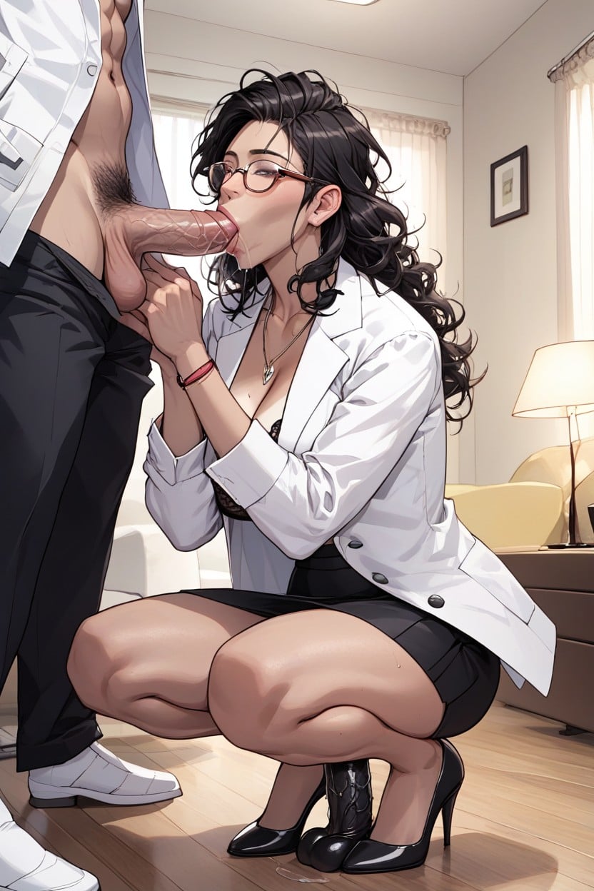 Glasses, Hair, Collarrestraints Hentai AI Porn