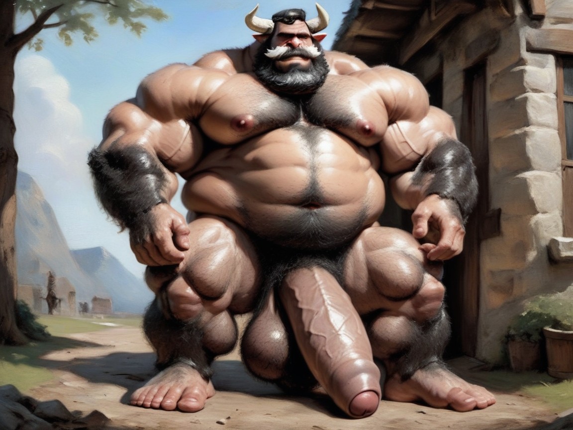 Hairy, Hairy, Muscle Monster AI Gay Porn