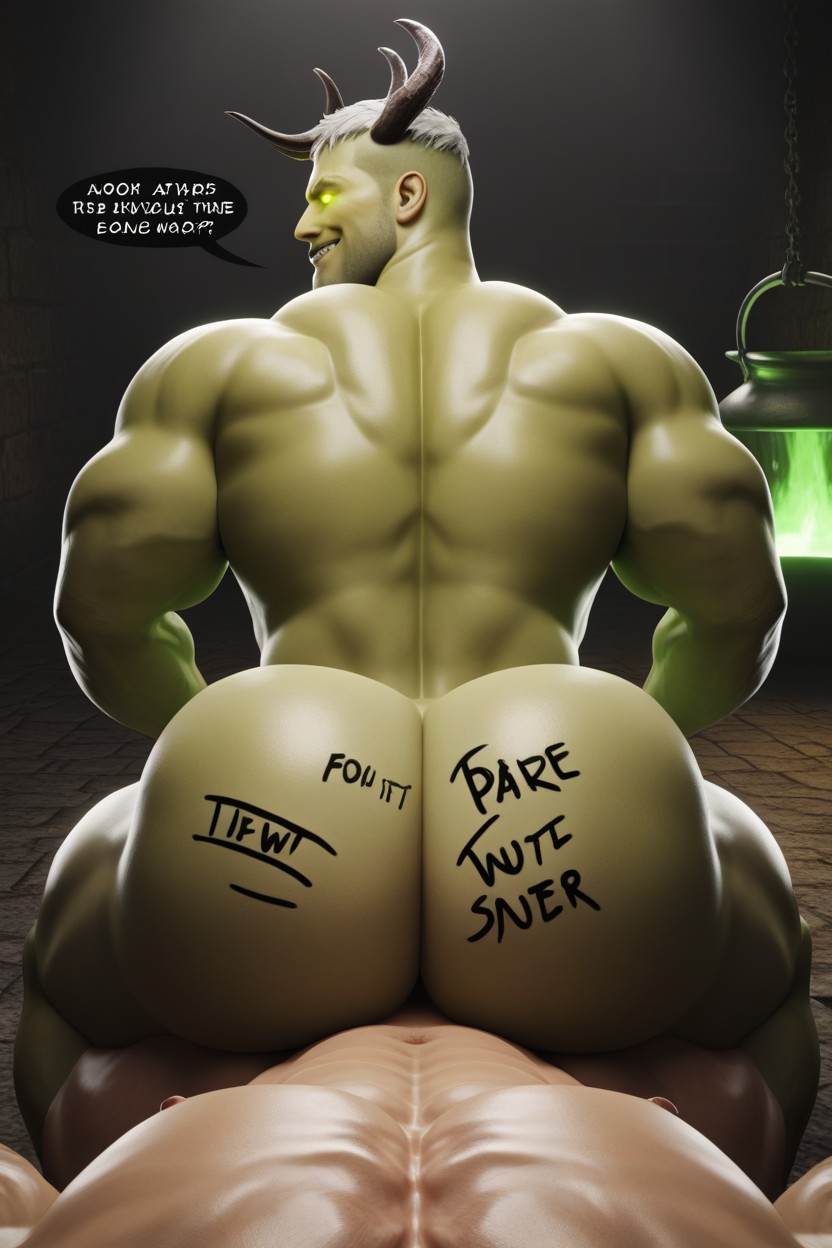 Souls Are Damned To Boil In Filth In Bottoms Colon Cauldron Inside Hole, Demon Bottom, Scary AI Gay Porn