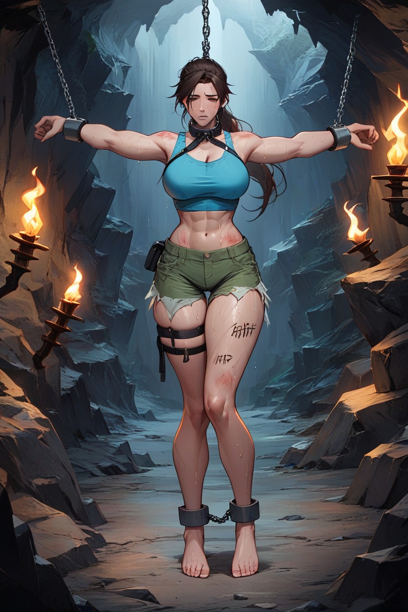 Pullover, Restrained, Ponytail Hentai AI Porn