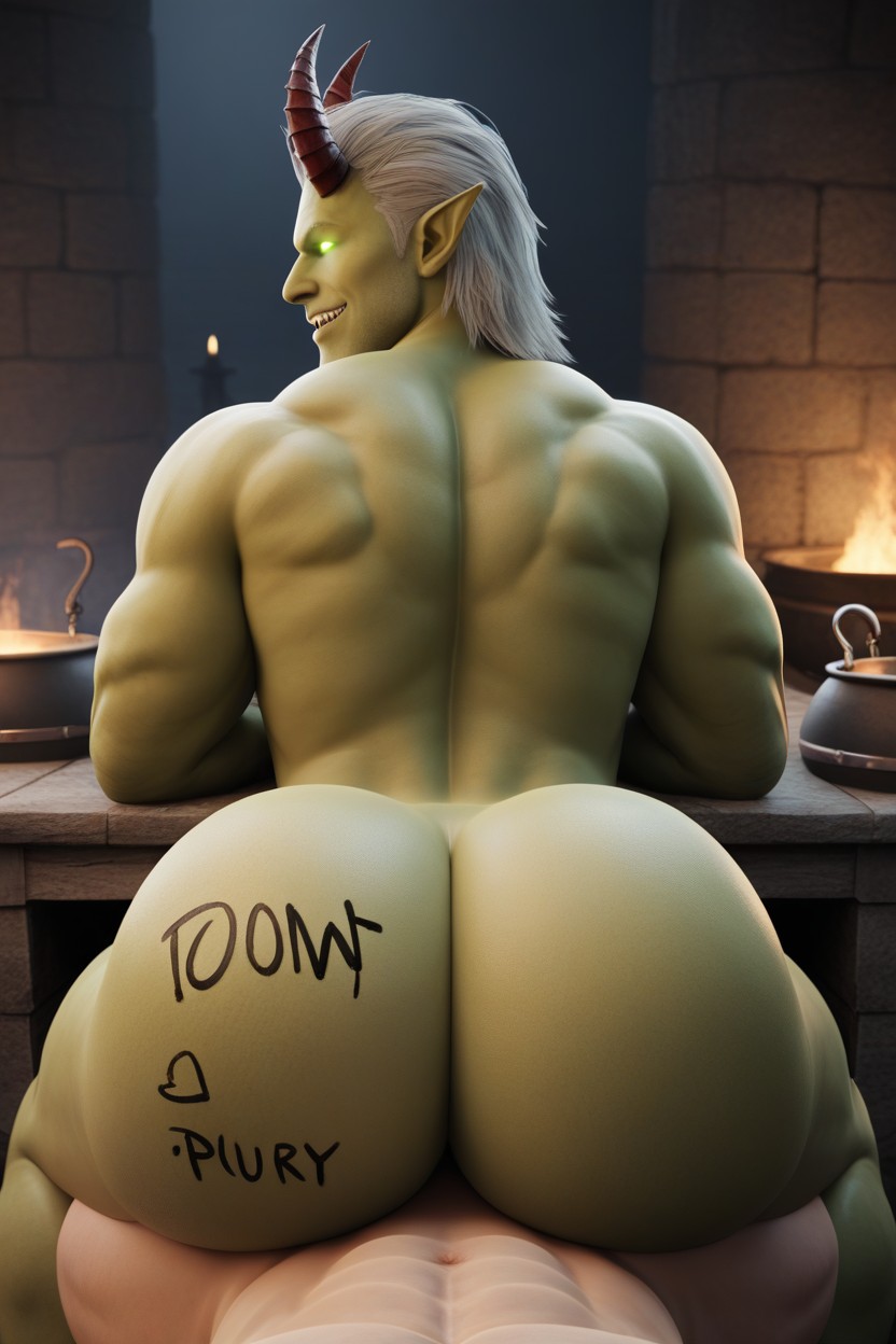 His Belching Blender, Body Writing, Bottom On Top AI Gay Porn