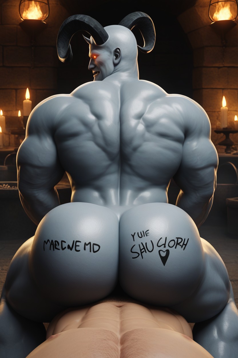 Rounded Ass, Smirk, Bottoms Hole Is Like Hell AI Gay Porn