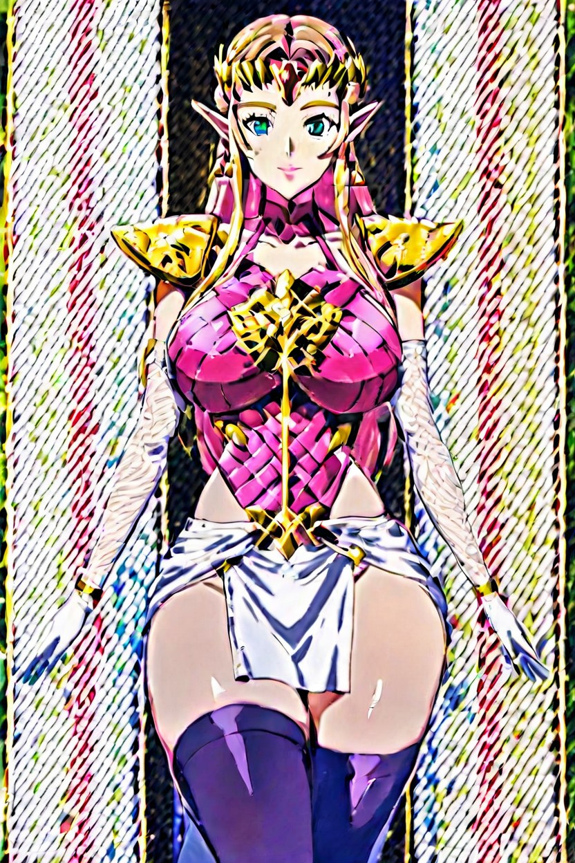 Top Quality, Exposed Thighs, Gold Armor Boots Hentai AI Porn