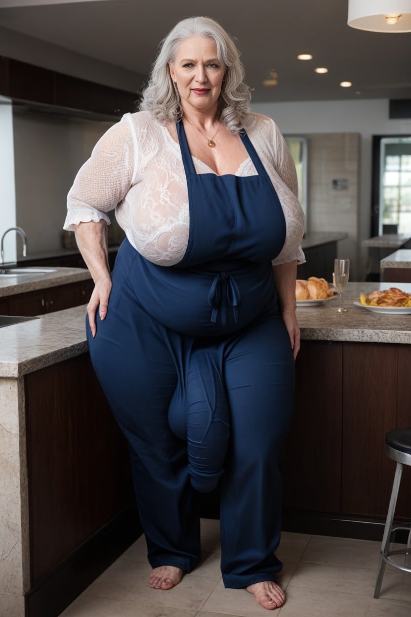 Hyper Hairy Arms, Big Belly, Hair Net AI Porn
