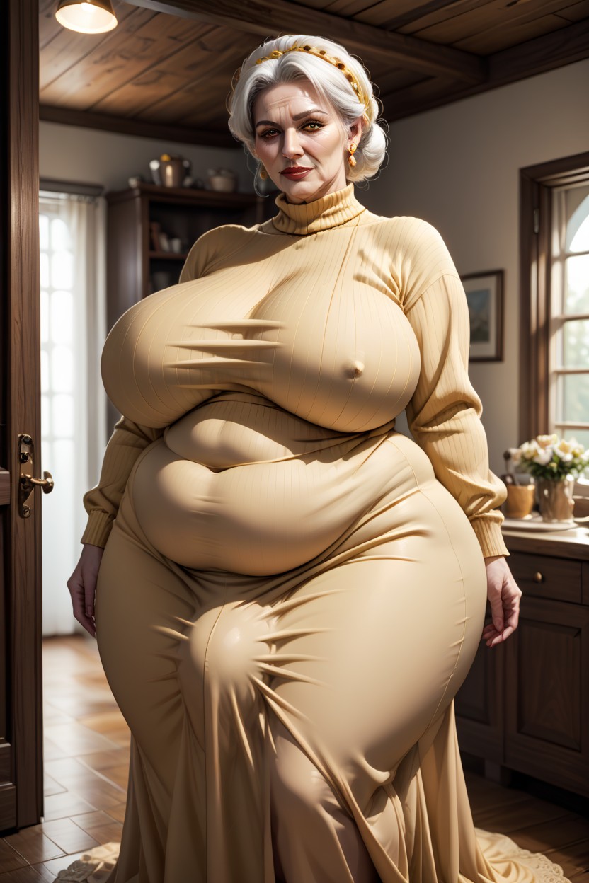 Long Dress, Milf, Fat AI Porn
