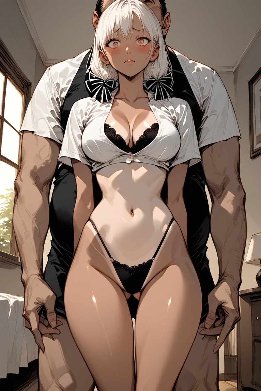 Legs Spread, Bedroom, Backlit Hentai AI Porn