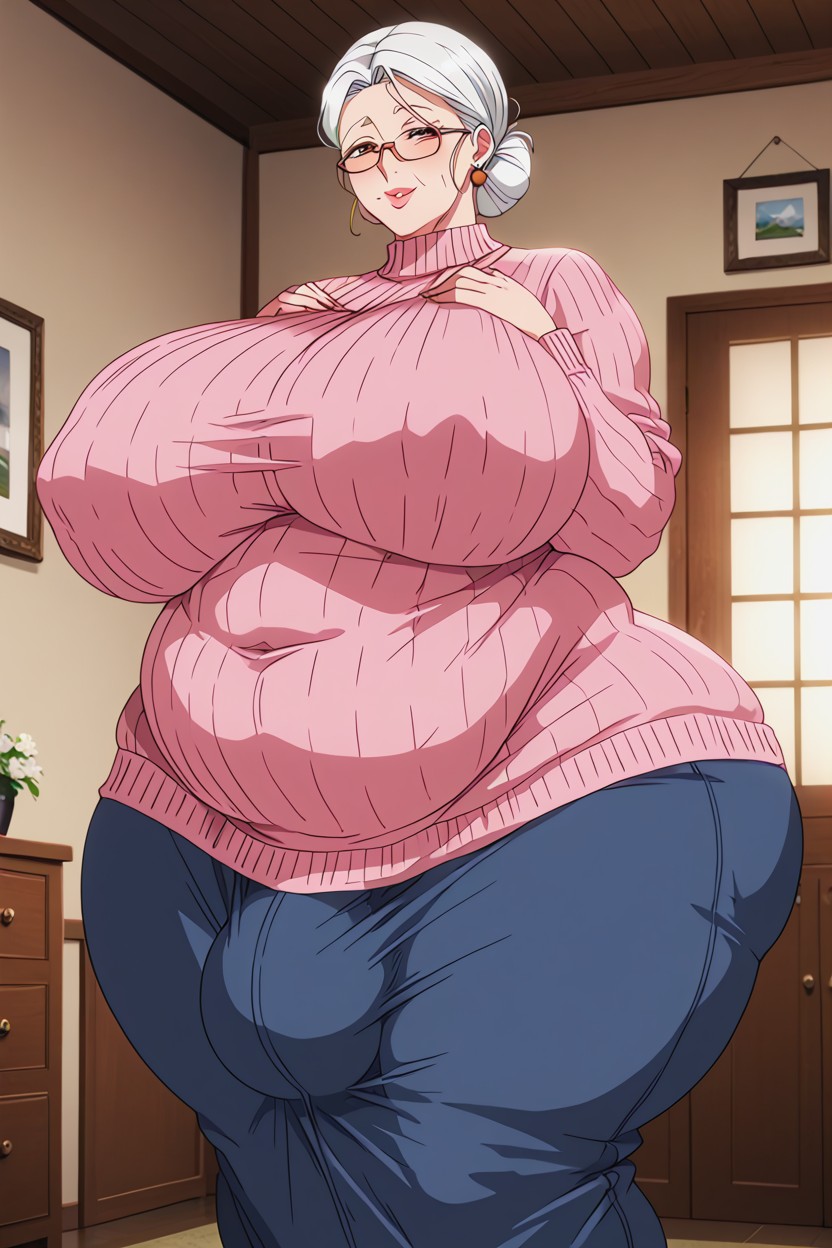 Futanari, Extreme Thick Cock Outline, Beautiful AI Porn
