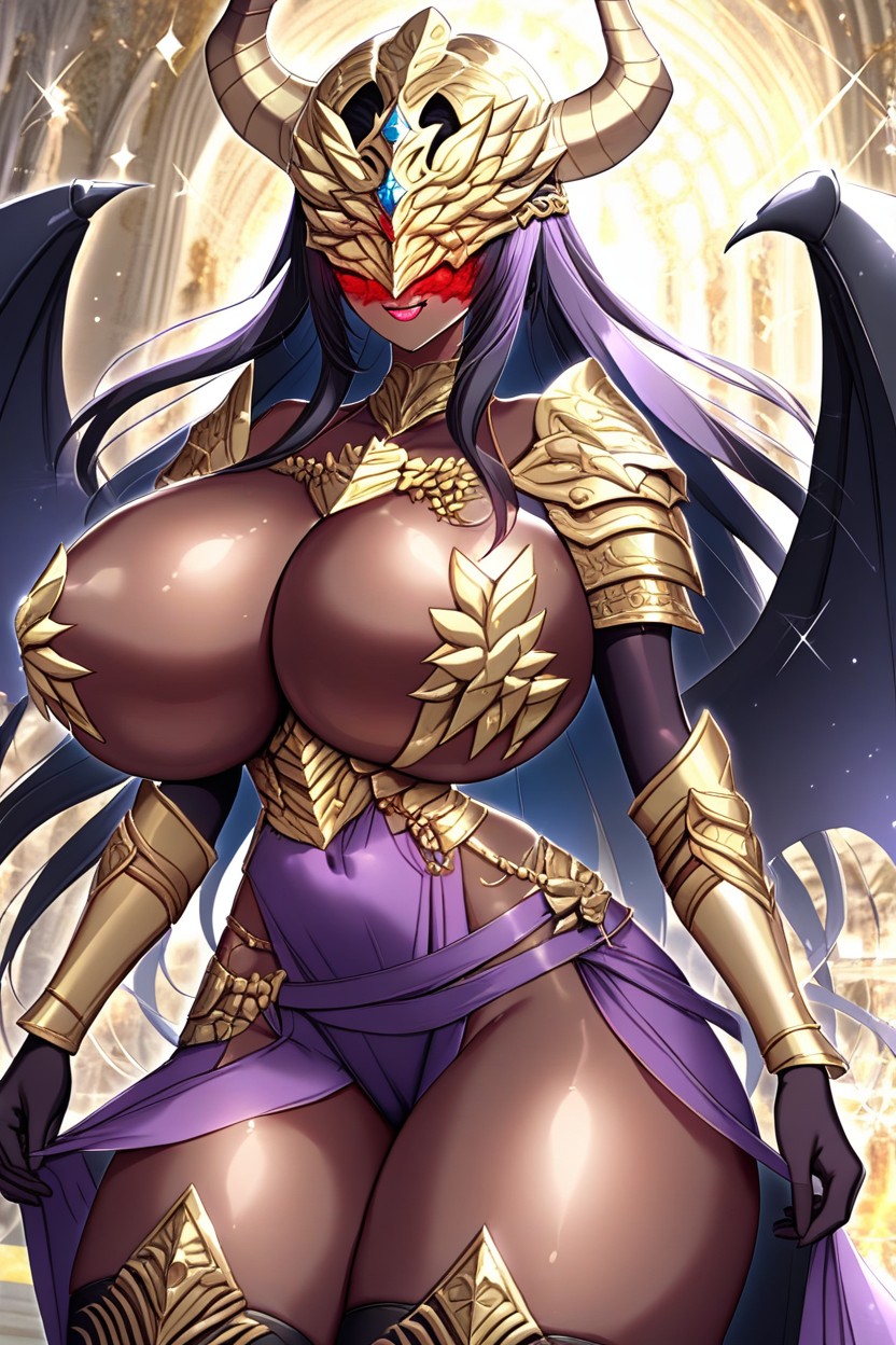 18+, Dark Red Skin, Gold Bracelets Hentai IA