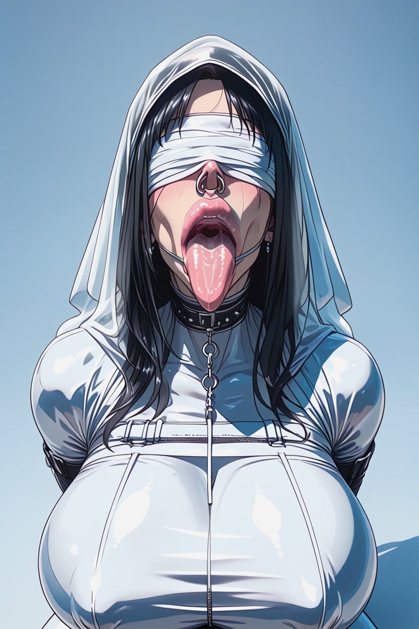 Blowjob Face, Rubber Hood, Ahegao Hentai IA