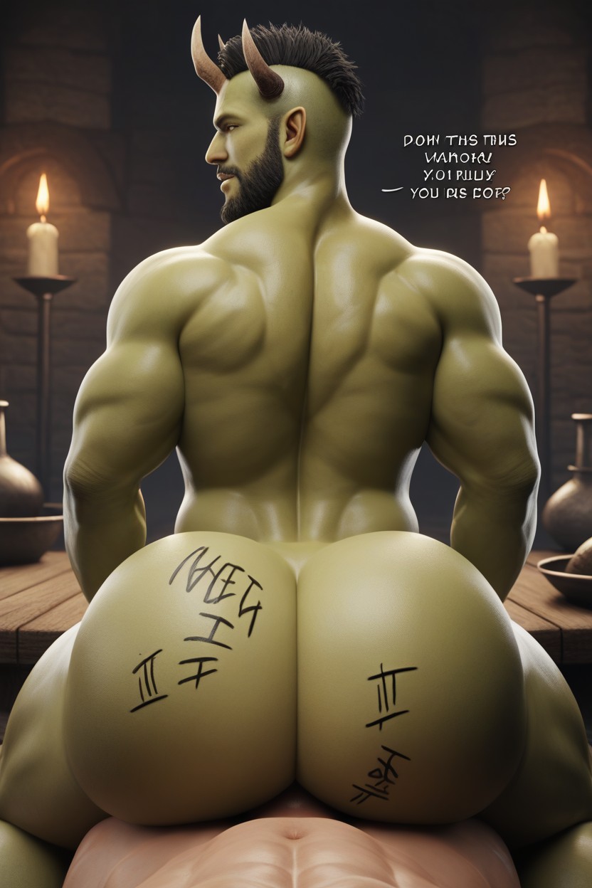 Souls Of Tops Milked By Bottoms Hole Will Be Trapped Inside It Forever, Rounded Ass, Masculine Bottom AI Gay Porn