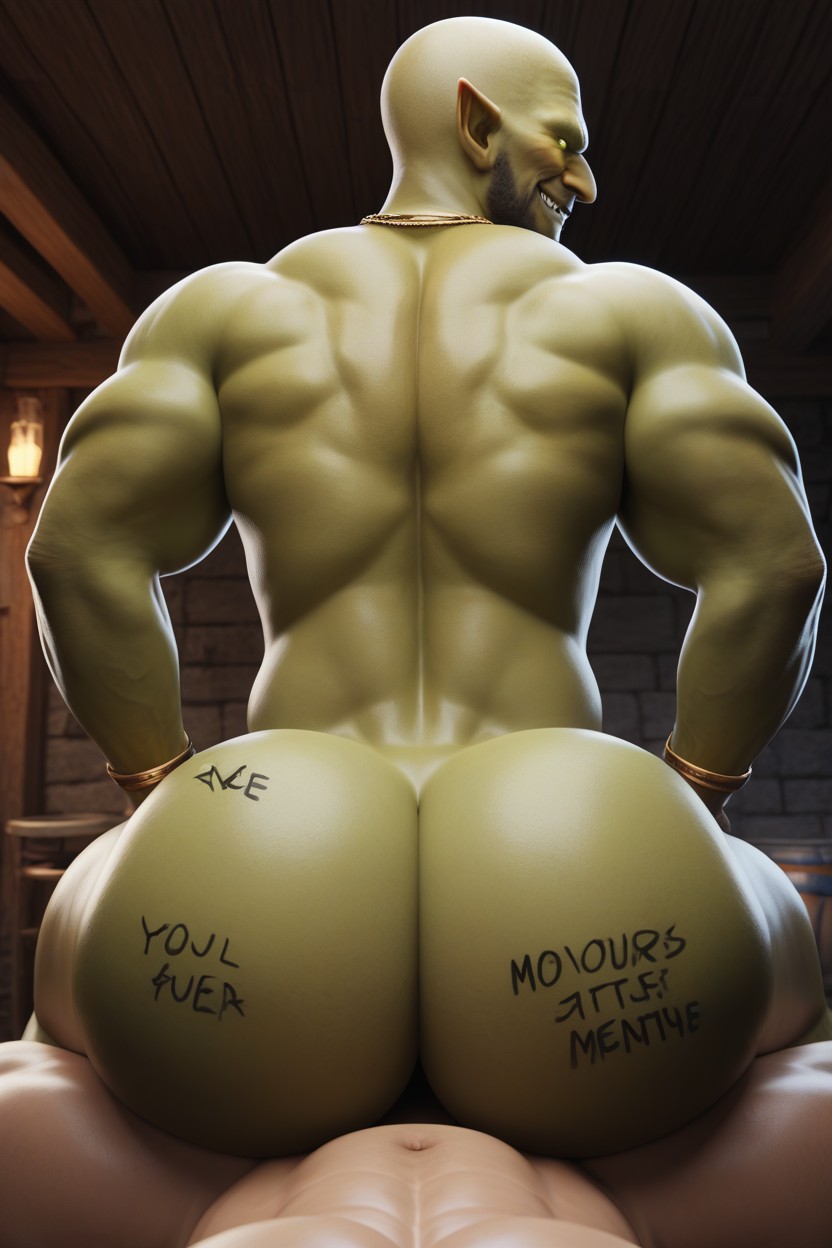 Glowing Eyes, Smirk, Rounded Ass AI Gay Porn