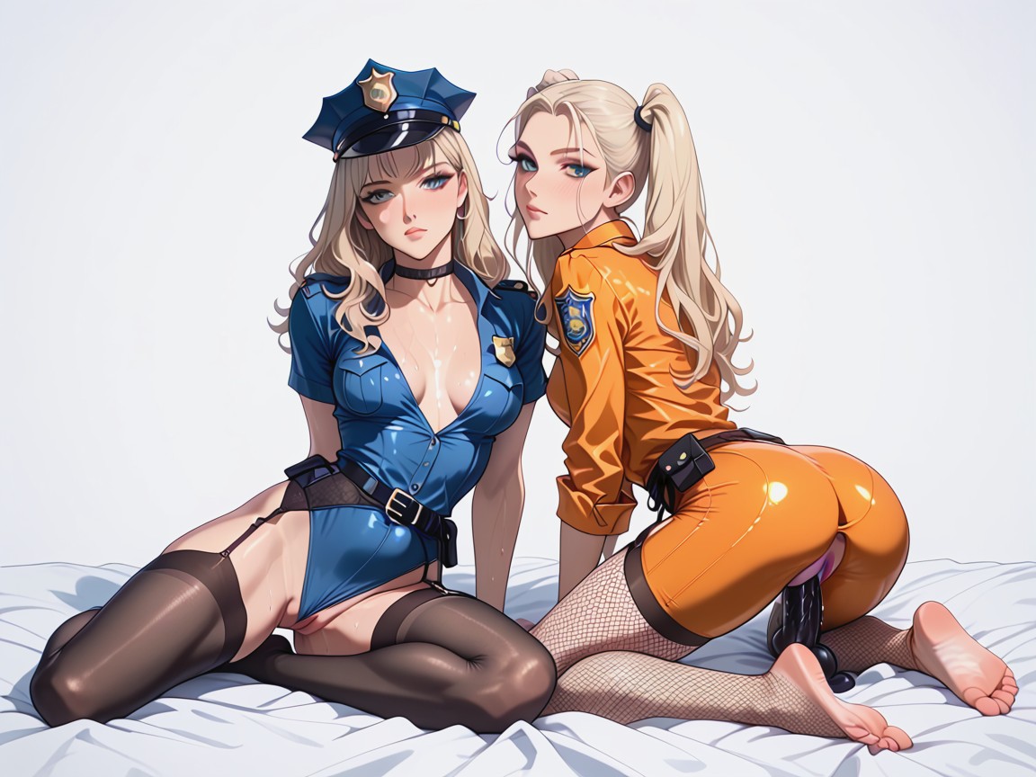 Tight Hourglass Figure, Stiff Perky Breast, Garter Belt AI Porn
