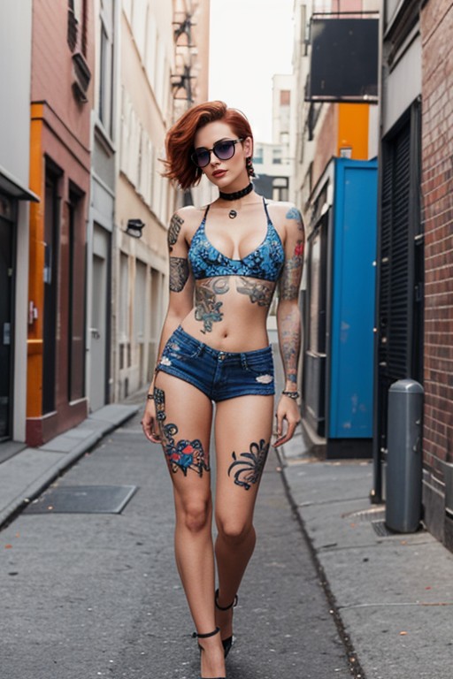 Firm Large Breasts, Large Breast, Lean Thighs AI Porn