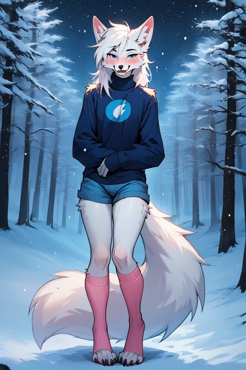 White Fur, 18+, Cute Furry AI Porn