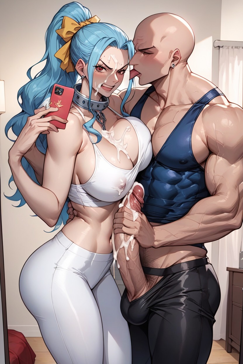Clothed Male, Cleavage, Groping Hentai AI Porn