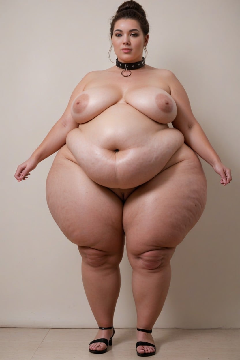 Cellulite, Hupig Nose, Hyper Expanded Belly BBW AI Porn