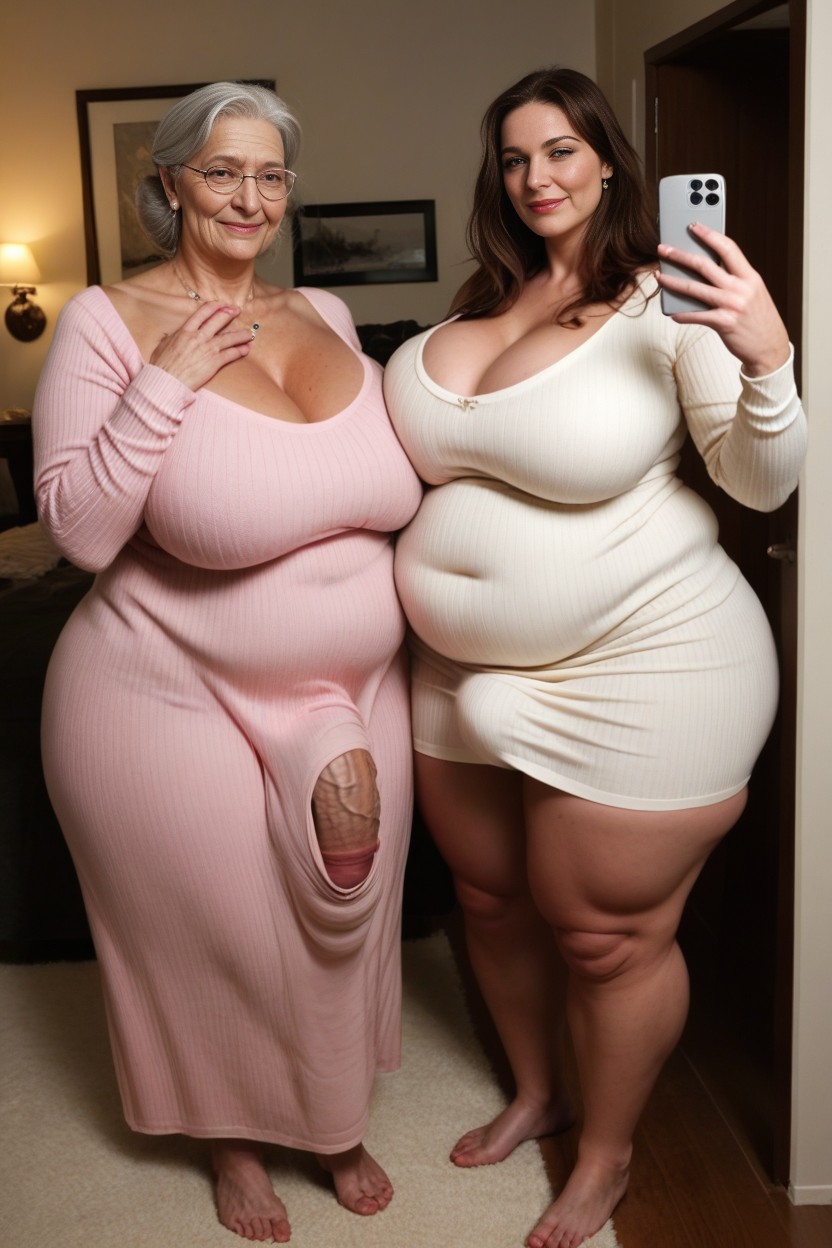 Obese, Ash Hair, Breast Expansion AI Porn