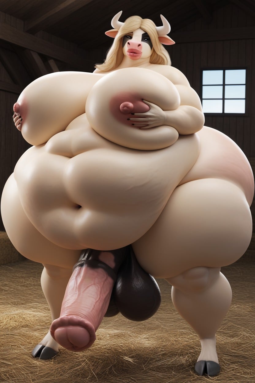Thick Lips, Full Body, Hucow Furry AI Porn