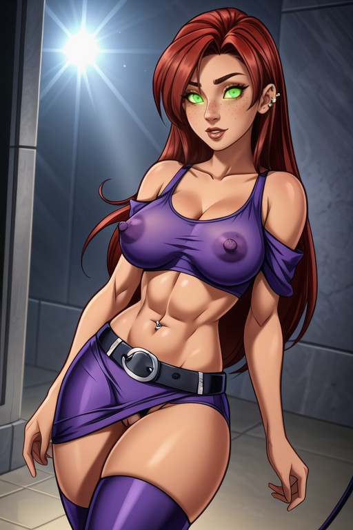 Starfire (justice League), Legs, Flawless Skin Porno IA Hentai