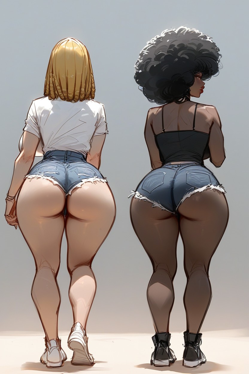 Bend Over, Gros Cul, Corps Entier Porno IA Hentai
