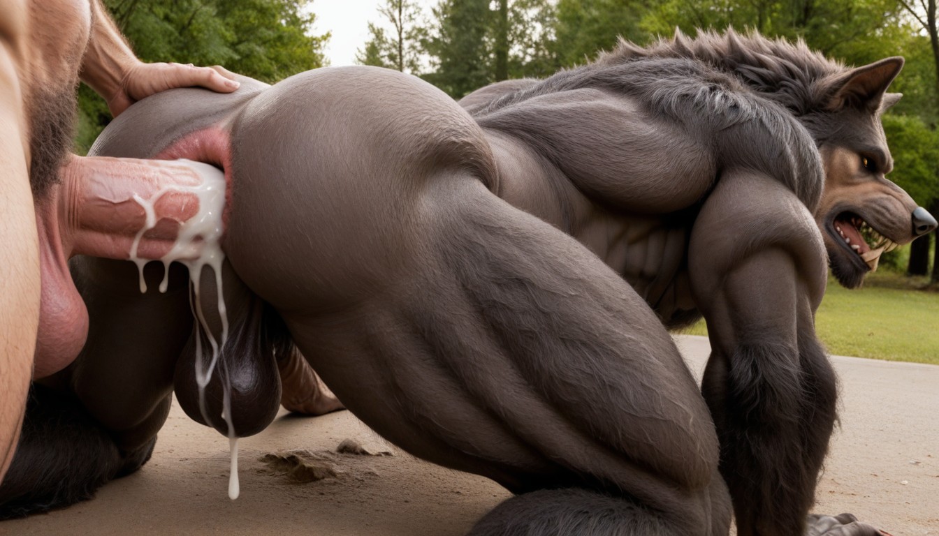 Giant Lizardfolk Fucked The Werewolf, Long Shot, Uhd AI Gay Porn
