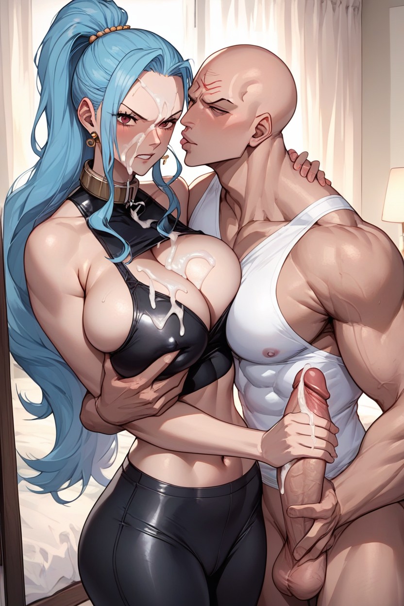 Ino Yamanaka Style Haircut, Iron Collar, Rounded Breasts Hentai IA