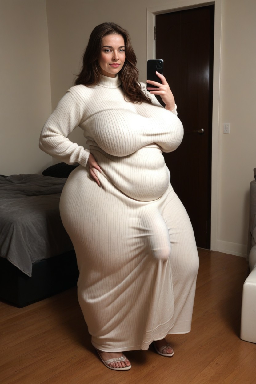 Dress, Big Belly, Gorgeous AI Porn