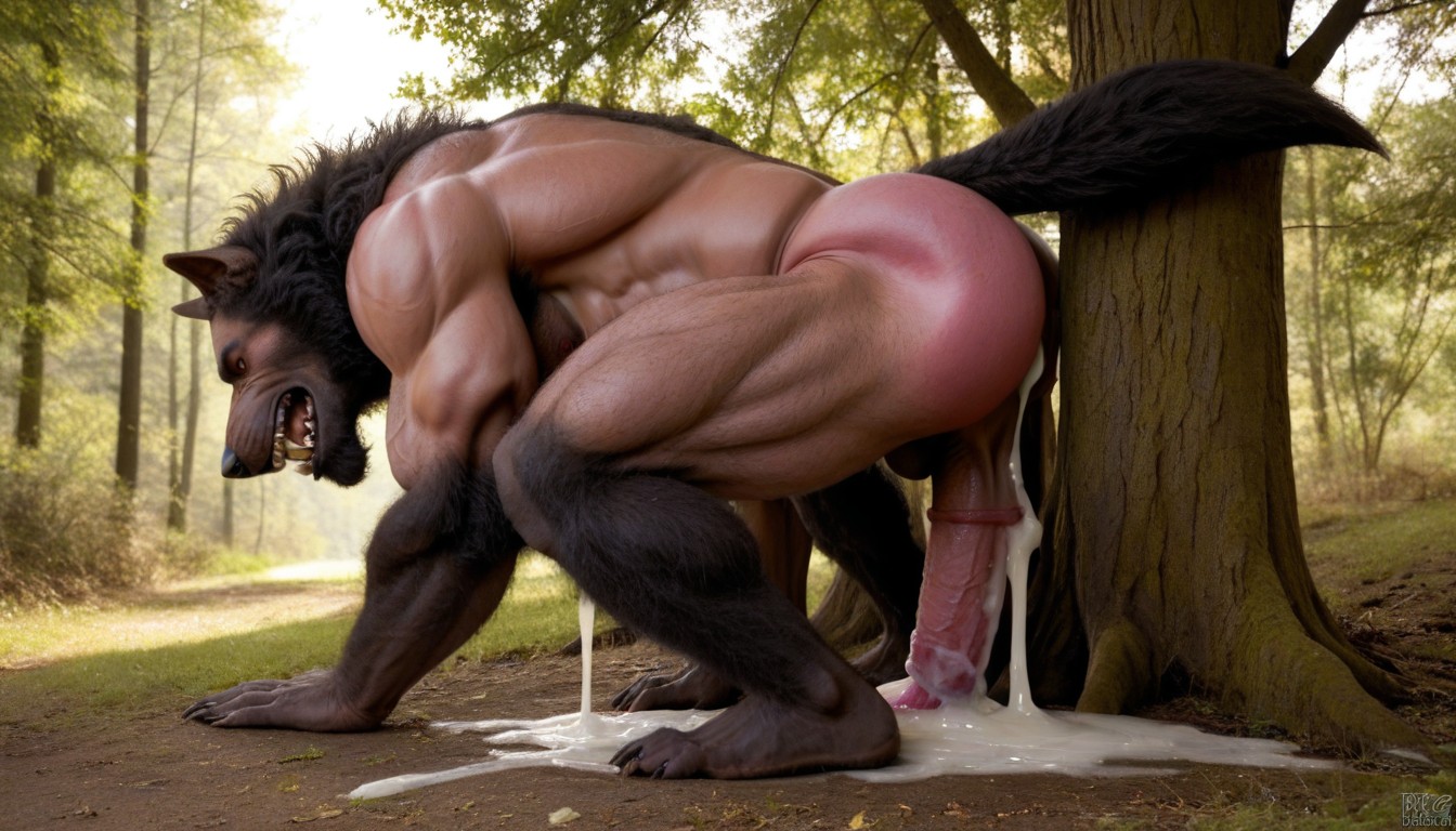Muscular Werewolf, Werewolf Gets Fucked Anal, Hdr AI Gay Porn