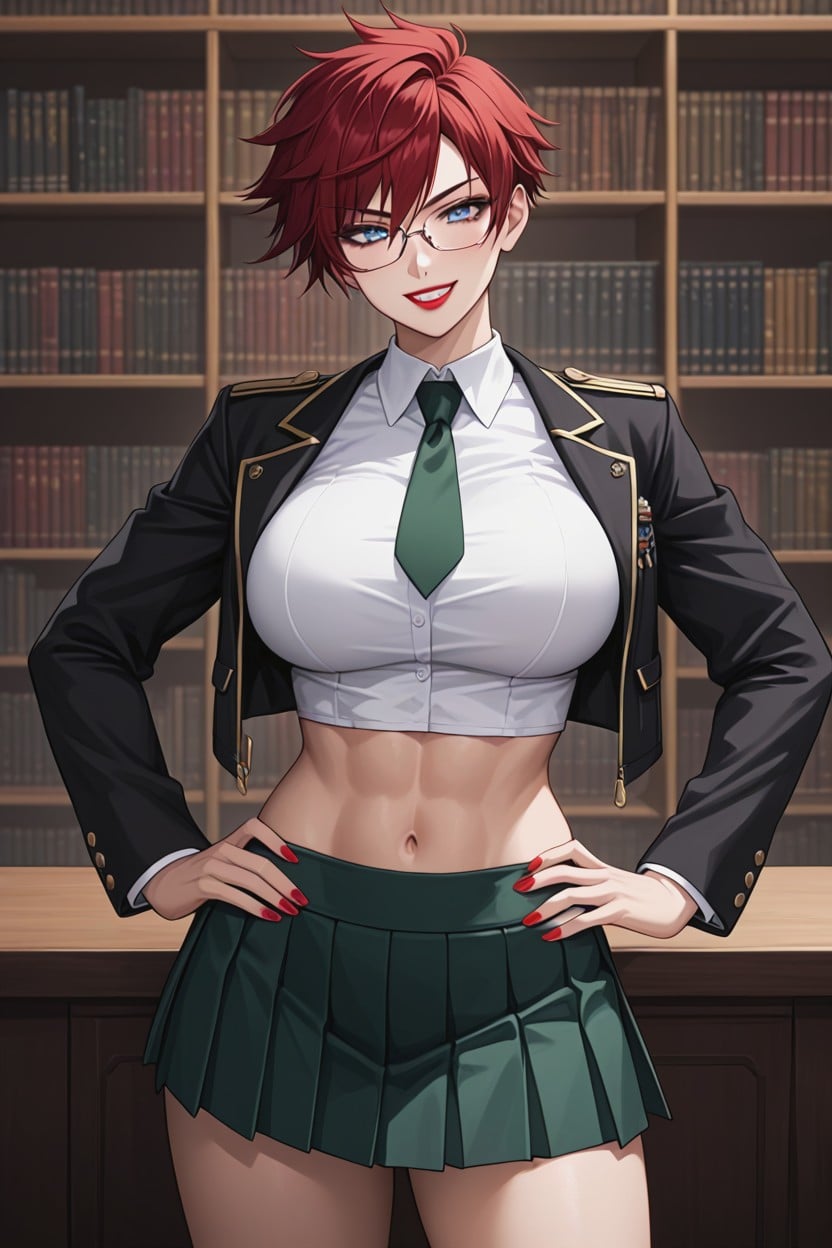 Front View, Makeup, Midriff Exposed AI Porn