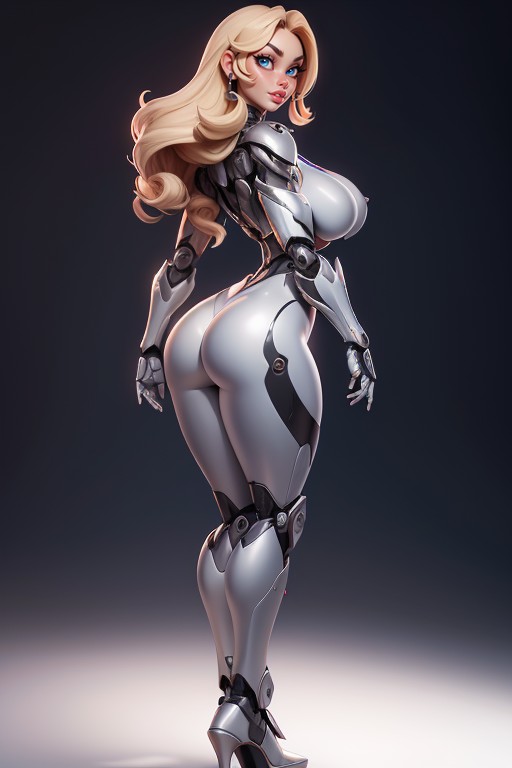 Armadura De Robot, Largo, Plump Lips Hentai IA