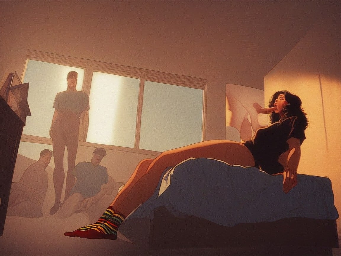 Full Body, Cinematographic, Ashamed Smile AI Porn