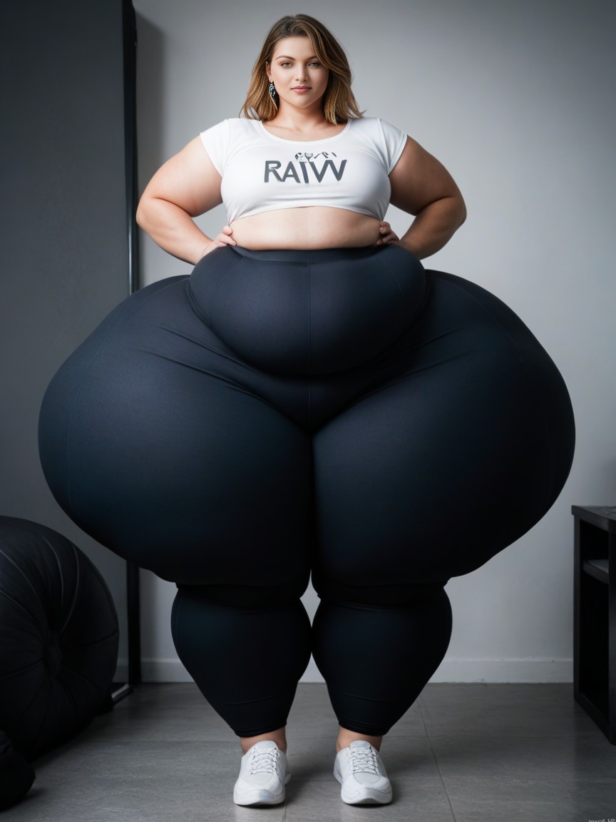 Huge Ass, Gorging, Full Body Front View AI Porn