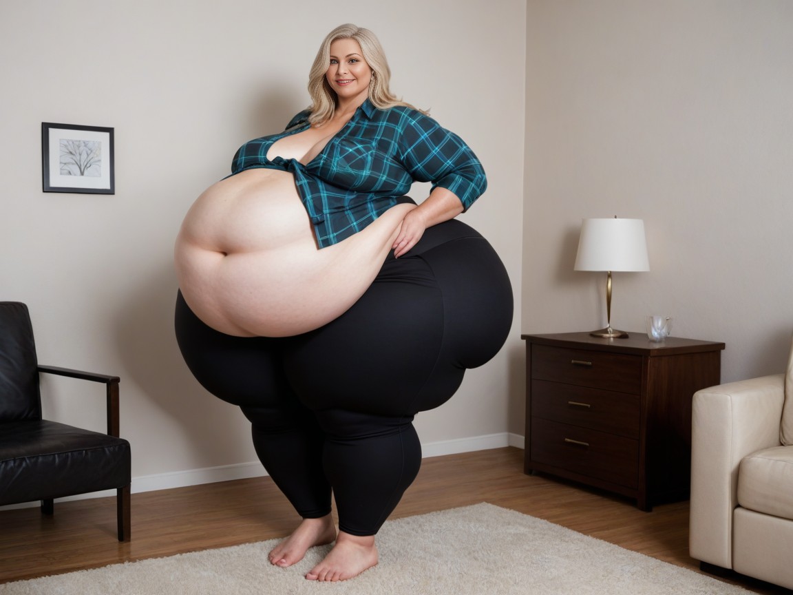 Tan, Huge Legs, Massive Hips AI Porn