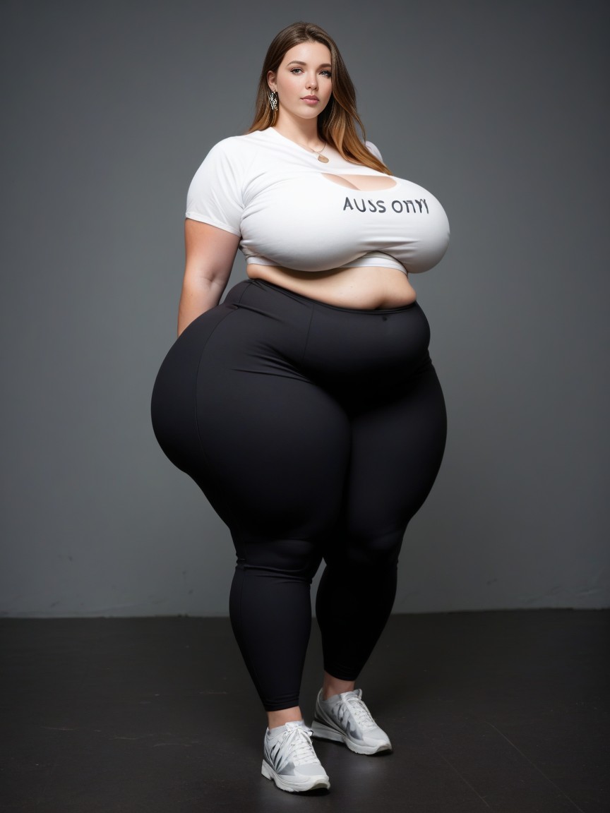 Extreme Proportions, Disproportionately Huge Hips, Front View AI Porn